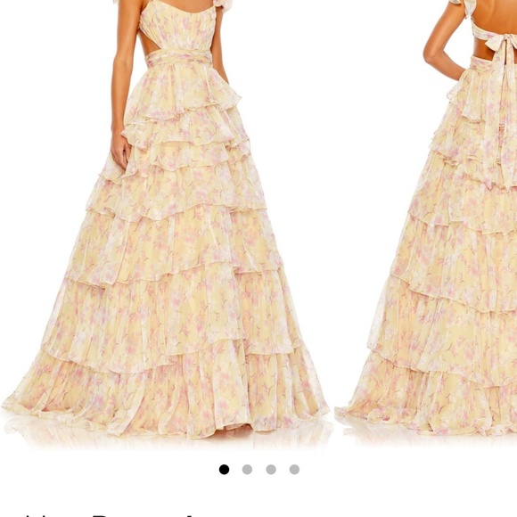 Mac Duggal Sleeveless Floral Cutout Ballgown - Picture 3 of 6